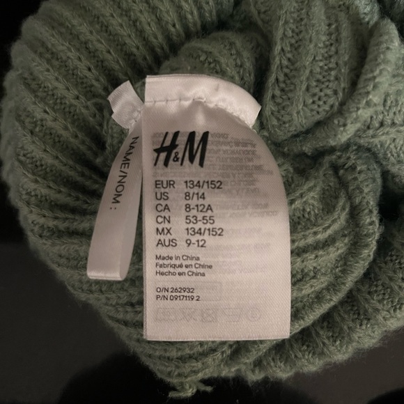 H & M Make the Change Olive Green Beanie Hat - Picture 2 of 3